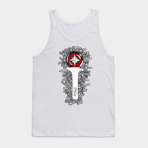 Stray Kids lightstick doodle Tank Top by thevampywolf